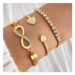 3-Piece Set of Gold-Toned Bracelets