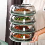Multi-layer Stackable Food Cover - Green 1Pc