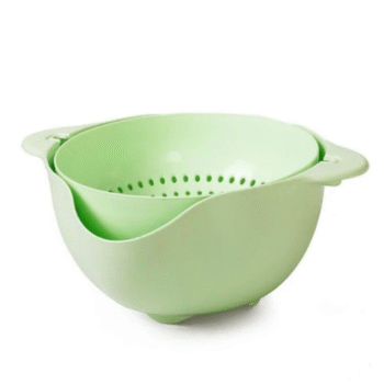 Double-layer Flexible Spinning Kitchen Sink Colander.