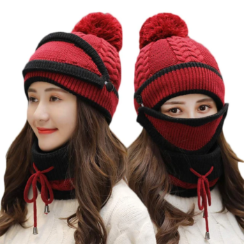 Thicken Winter Warm Cycling Ski Hat Scarf