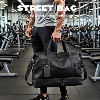 JUMAHE Executive Travel Gym Duffle Bag with a Separate Shoe Compartment. 