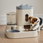 Anti Slip Automatic Pet Food/ Water Feeder - Blue